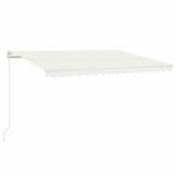 Cumpara ieftin Copertina manuala cu LED solar 4 x 3,5 m Crem 100% Polyester