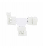 Conector T de 10mm pentru benzi RGB SMD5050 5630-Conținutul pachetului 1 Bucată, Oem