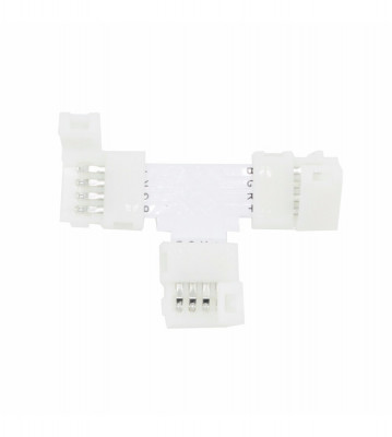 Conector T de 10mm pentru benzi RGB SMD5050 5630-Conținutul pachetului 1 Bucată foto