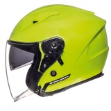 Cumpara ieftin Casca open face pentru scuter - motocicleta MT Avenue SV galben fluor lucios (ochelari soare integrati) XS (53/54cm)