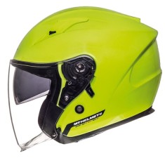 Casca open face pentru scuter - motocicleta MT Avenue SV galben fluor lucios (ochelari soare integrati) XS (53/54cm)