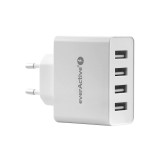 Incarcator AC EverActive 4xUSB 5V / 2.4A (5A max)