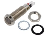 Lampă de control LED galbenă IP67 &Oslash;8,1mm