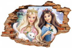 Sticker Wall Crack Barbie 1 - 120 x 80 cm foto