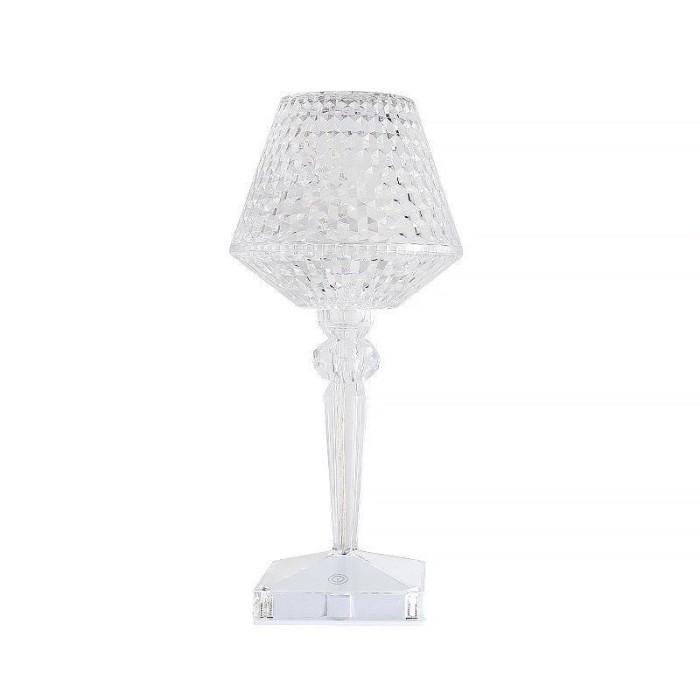 Lampă LED RGB de birou eMazing: Control tactil, port USB, cristal acrilic, telecomandă - design elegant &icirc;n stil de pahar transparent