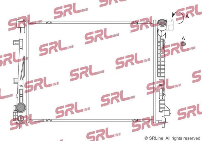Radiator Dacia Jogger 22-, Logan 21-, Sandero 21-, motor: 1.0 TCe, 510x395x26, SRLine, Aluminiu/ Plastic brazat, 214103645R