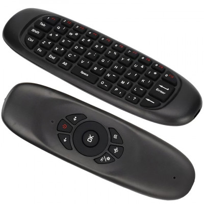 Telecomanda Smart cu Tastatura Wireless pentru Smart TV, QWERTY, Air Mouse, 2,4GHz foto