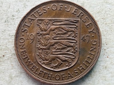 JERSEY-1/12 SHILLINGS 1947 foto