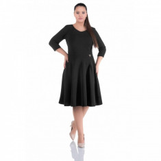 Rochie midi de zi clos Juliana negru foto