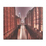 Tablou canvas, Vedere pe inserat din Hamburg, 60x50cm, gata de agatat pe perete