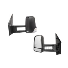 Oglinda exterioara Mercedes Sprinter 209-524 (W906) 07.2006-2017, VW Crafter (2E) 12.2005-04.2017, Dreapta, Crom, electrica, Cu incalzire la amundoua