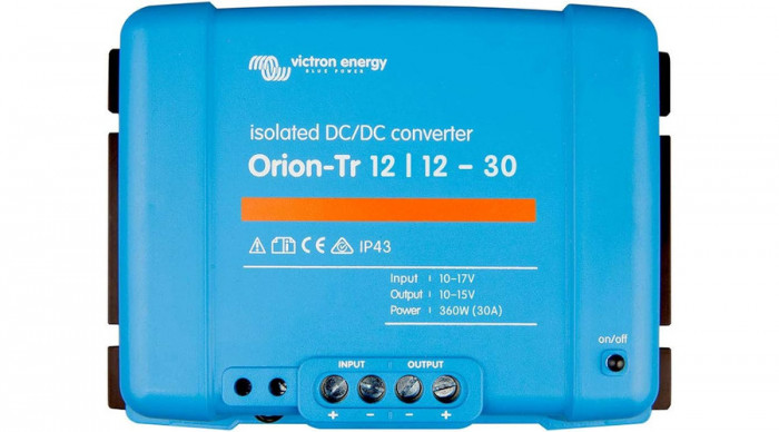 Convertor DC/DC Victron Energy Orion-Tr 12/12-30A (360W); 10-17V / 12V 30A; 360W