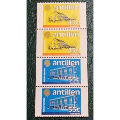 Antilele Olandeze 1983 - cladiri, neuzata - valori cu laterale nedantelate