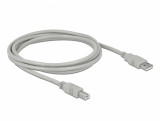 Cablu de imprimanta USB-A 2.0 la USB-B 1.8m T-T Gri, Delock 82215