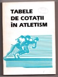 tabele de cotatii in atletism pentru probele masculine 1994