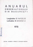 ANUARUL OBSERVATORULUI DIN BUCURESTI 1978-COLECTIV-364407