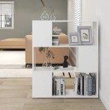 VidaXL Bibliotecă/Separator cameră, alb, 80x24x94 cm, PAL