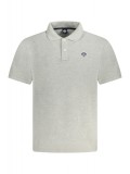 Cumpara ieftin Tricou polo barbati, cu mini logo brodat, Regular fit, Gri deschis, S