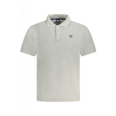 Tricou polo barbati, cu mini logo brodat, Regular fit, Gri deschis, S