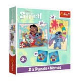 Cumpara ieftin Puzzle Trefl 2 in 1 Memo Moomin Disney - Lilo si Stitch, 102 piese