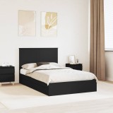 VidaXL Cadru de pat cu sertar Manual Negru 135 x 190 cm Lemn compozit 3409560