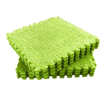 Set 10 Piese Covor tip Puzzle, Flippy, Spuma EVA, Pufos, 30 x 30 x 1 cm, Verde foto