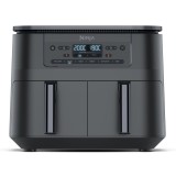 Friteuza cu aer cald Ninja Airfryer Foodi Pro DualZone DZ300, 2400W, 7.6L, 6 functii de gatit, 2 cosuri de 3.8L, functie Max Crisp, functie deshidrata