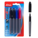 Set Marker Permanent, 4 buc, Multicolor, V&acirc;rf Subțire 1.7mm, CMCLASS