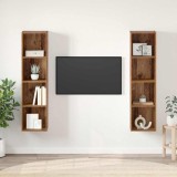 vidaXL Cabinet TV 2 pcs Maro 37 x 37 x 142.5 cm Lemn compozit