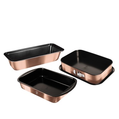 Set tavi de copt, 3 piese, Rose Gold Collection, Berlinger Haus, BH/7633 foto