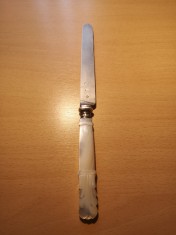 Cutit deser sau fructe , argint si sidef