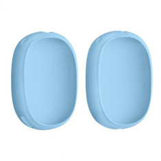 Set 2 huse kwmobile pentru Apple Airpods Max, Silicon, Albastru, 59582.23