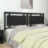 VidaXL Tăblie de pat, negru, 205,5x4x100 cm, lemn masiv de pin 817964
