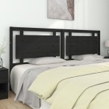 vidaXL Tăblie de pat, negru, 205,5x4x100 cm, lemn masiv de pin