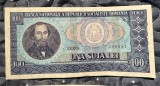 14 bancnote 100 lei 1966 Nicolae Bălcescu &ndash; serii consecutive 296551&ndash;296564
