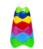 Jucarie Piramida Inele Mari 28 Cm Multicolor Plastic Non-Toxic Peste 1 An