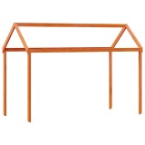 Cumpara ieftin Acoperis pat de copii, maro, 207x95,5x159 cm, lemn masiv pin