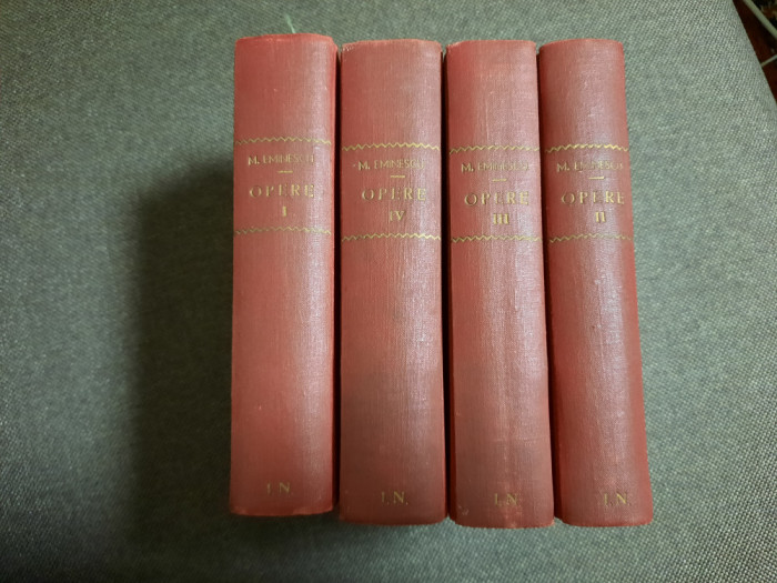 Mihai Eminescu , Opere , 4 volume , EDITIA ION Cretu , 1936 - 1939