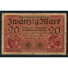 Germania 1918 - 20 Mark, uzata