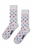 Happy Socks sosete Flamingo Sock culoarea gri