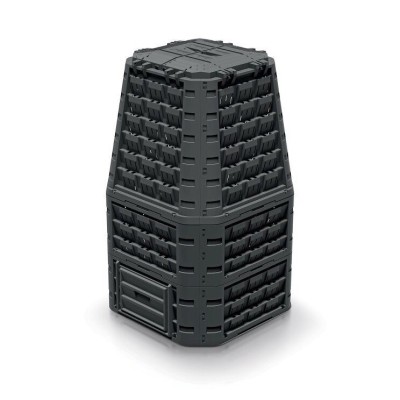 Compostor de gradina, 1050 L, negru, Evogreen, Vario foto