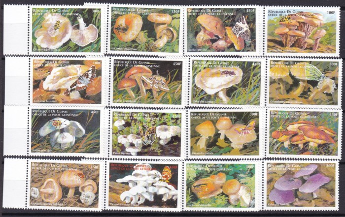 Guineea 1999 ciuperci si insecte MI 2522-2537 MNH