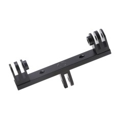 Sistem de montare dual, din aluminiu pentru camerele sport GoPro Hero 13, 12, 11, 10, 9, 8, 7 DJI Osmo Action, SJCAM si alte accesorii
