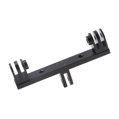 Sistem de montare dual, din aluminiu pentru camerele sport GoPro Hero 13, 12, 11, 10, 9, 8, 7 DJI Osmo Action, SJCAM si alte accesorii foto