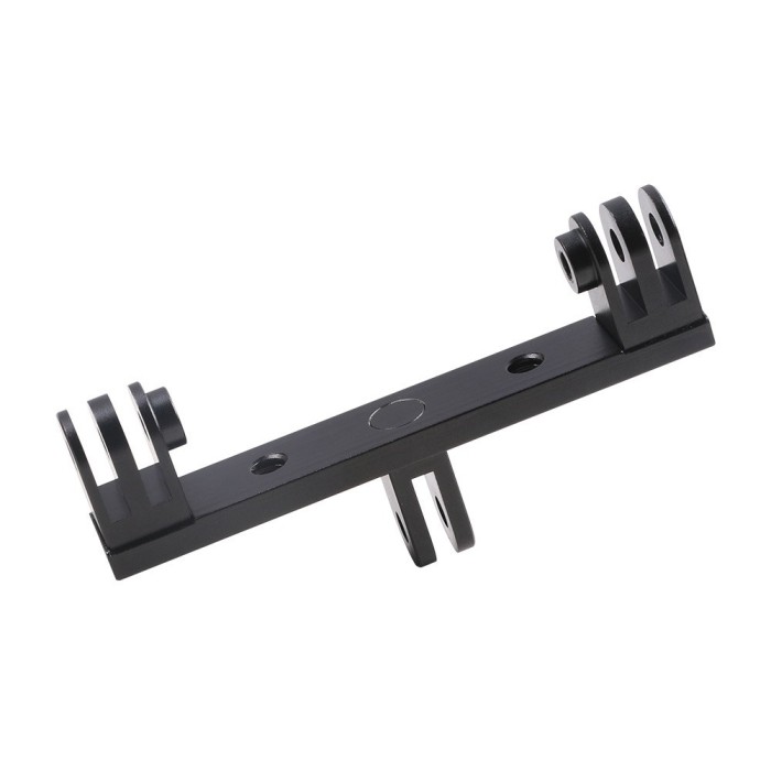Sistem de montare dual, din aluminiu pentru camerele sport GoPro Hero 13, 12, 11, 10, 9, 8, 7 DJI Osmo Action, SJCAM si alte accesorii
