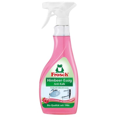 Detergent universal anticalcar pentru multiple suprafete Frosch, zmeura, 500 ml foto