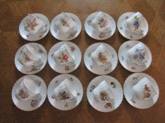 SET CESTI CAFEA ESPRESSO FARFURII PORTELAN ROYAL TETTAU BAVARIA LUCRATE MANUAL foto