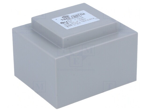 Transformator &icirc;ncapsulat 12VA 18V 660mA PCB