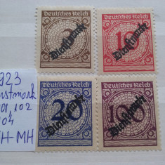1923-Germania-Dienst.-Partial set-MNH+MH