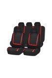 Huse universale pentru scaune auto - Rosu Negru - 9 Bucati